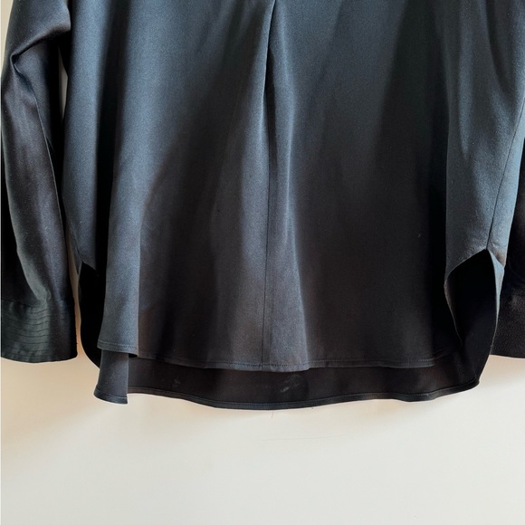 ❤️ VINCE SILK WOMEN'S RELAXED FIT CLASSIC V NECK BLACK BLOUSE MEDIUM - Picture 5 of 9